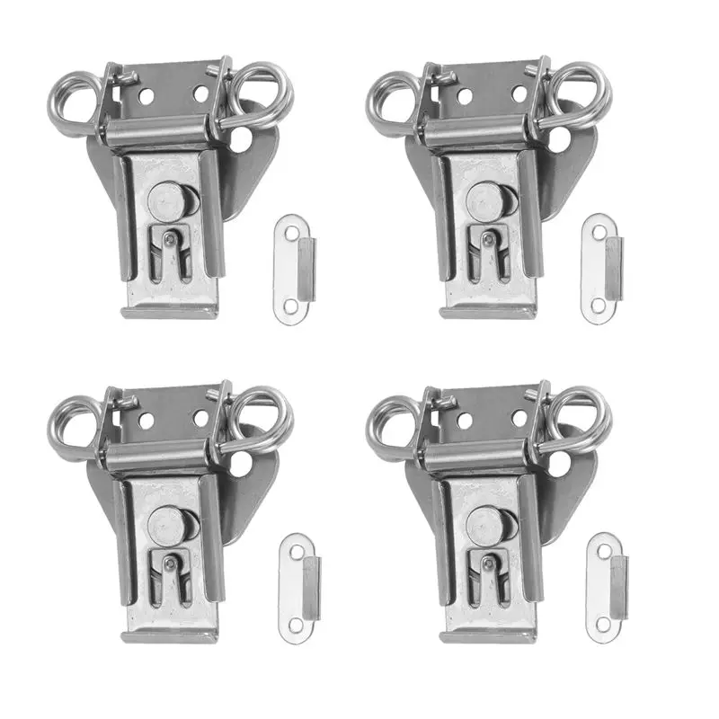 

A29F-4 Pack 304 Stainless Steel Twist Latch With Keeper And Spring Butterfly Draw Latch For Case Box
