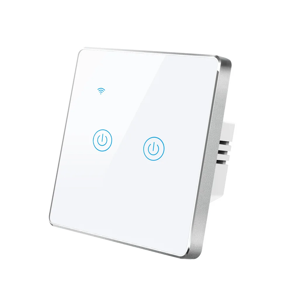Europäischer britischer Standard 86 mm Zigbee Smart Wifi Switch Modern Zero Fire Wire Metallrahmen Handy-Fernbedienungsstecker