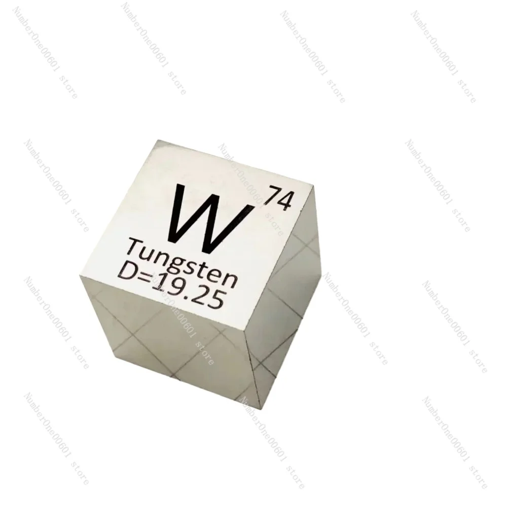 

99.95% High Purity Tungsten Metal Mirror polished Element Cube 25.4mm Metal Density Cubes Carved Element Periodic Table Cub