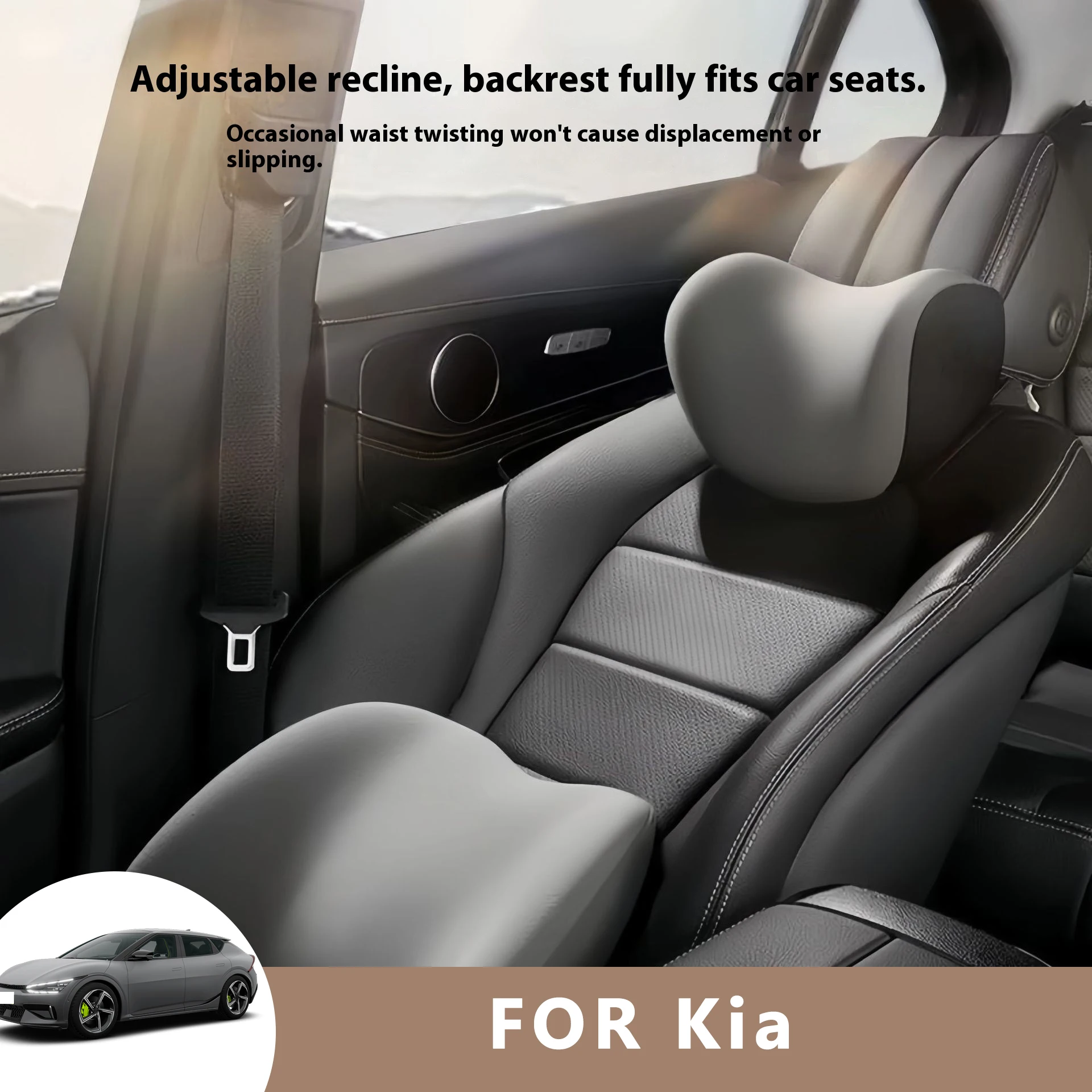 

Car Neck Pilow Protector Auto Seat Headrest Soft Waist Cushion Neck Cushion Backrest Lumbar Support for Kia EV6 EV5