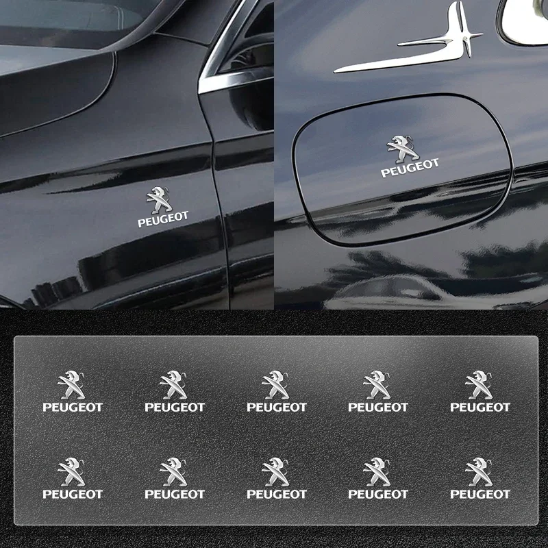 Car Fuel Tank Cap Stickers Badge Body Decals Accessories For Peugeot 106 107 108 205 206 207 208 301 306 307 3008 4007 4008 5008