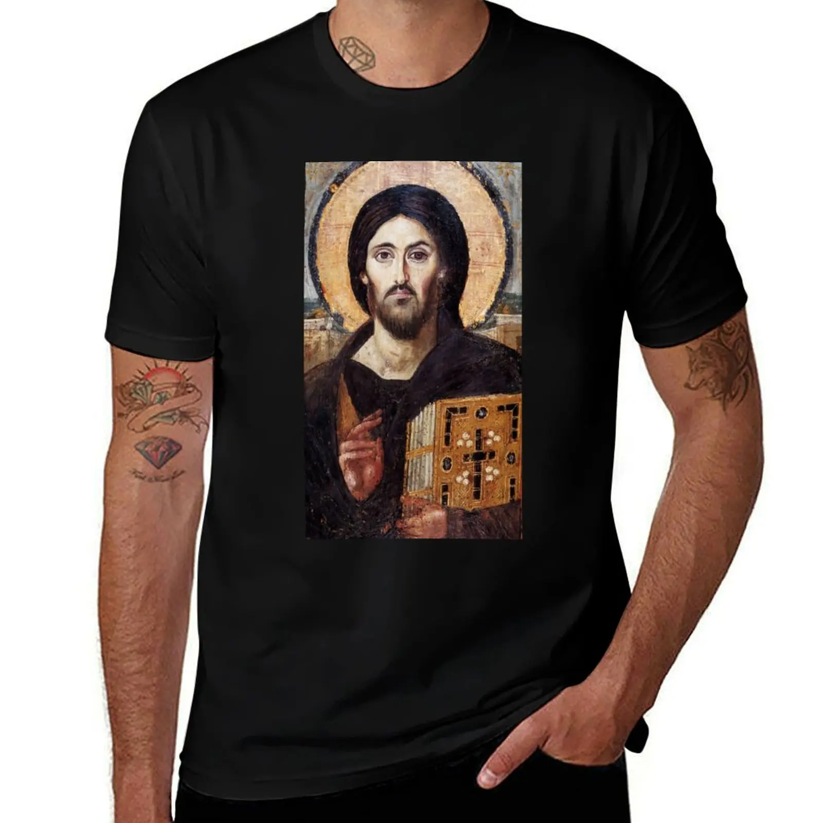 

Christ Pantocrator T-Shirt graphic t shirts for man t shirts for man cotton t shirts cotton 100% T-Shirt