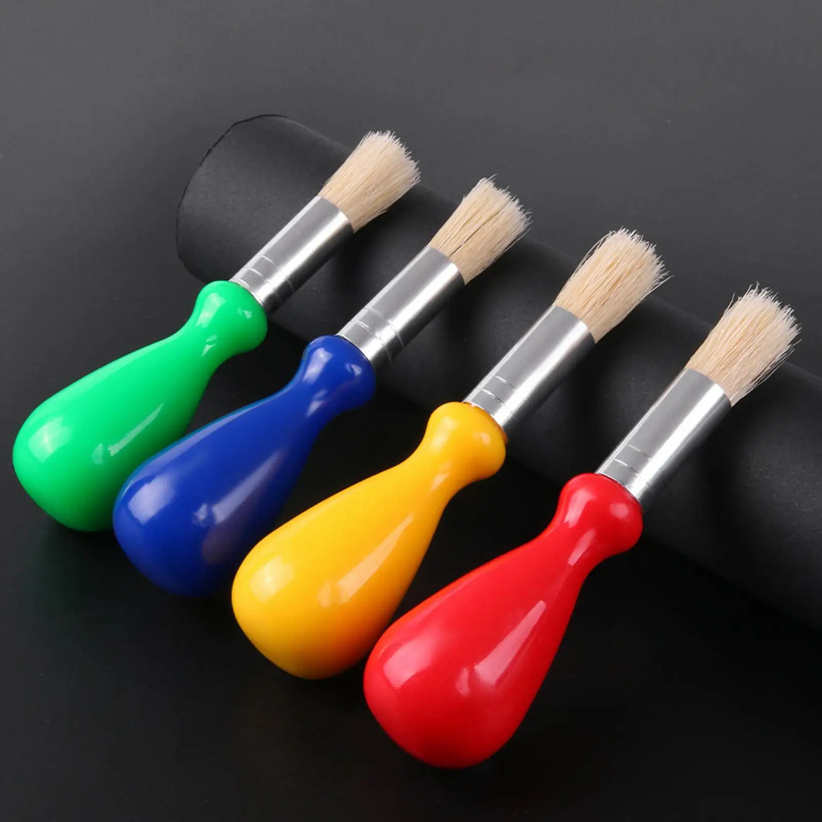 4/6pcs Dropper Paint Brush Reusable Short Handle Painting Brushes Artist Tools Child Professional Watercolor Hobby Painting