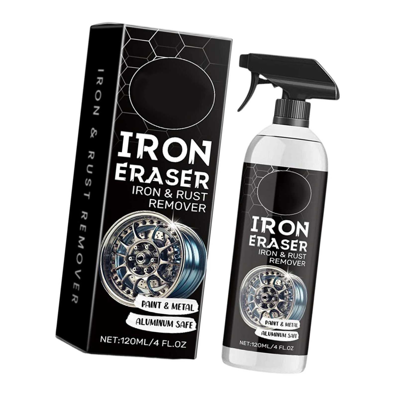 Rust Eraser Liquid Anti-Rust Protection Paint Safe Wheel Cleaner Multi Purpose Professional Fallout Remover for Car Detailing