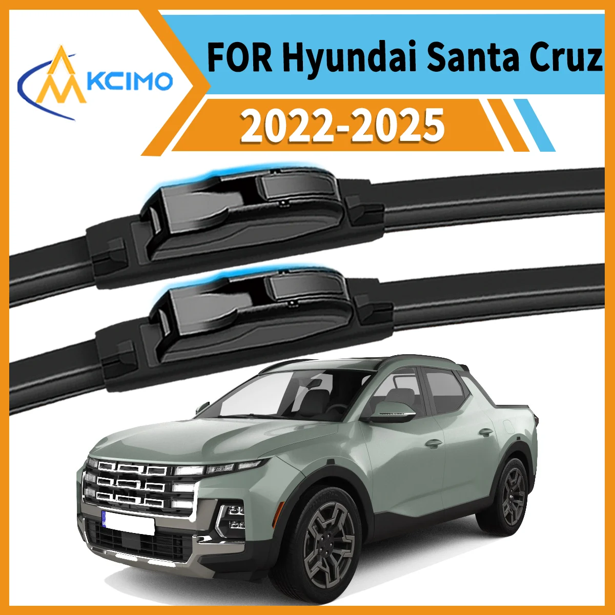 

Superior Wiping Performance 2PCS Front Wipers for Hyundai Santa Cruz 2022-2025 All-Season Clarity Reduced Noise Safe Driving