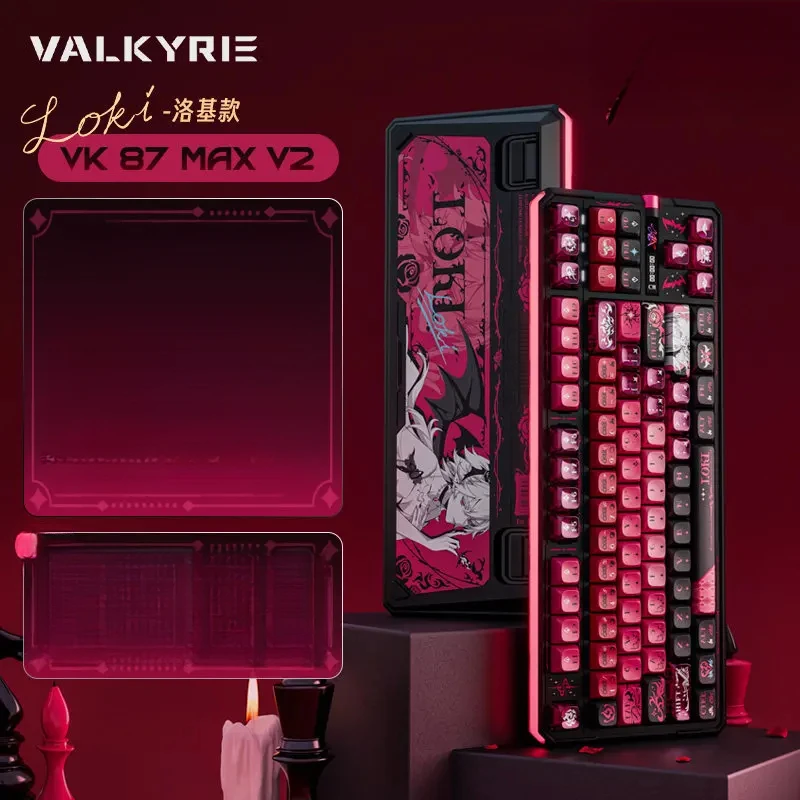 VK87 Max V2 Valkyrie Mechanical Keyboard Tri-mode Wireless Hot Swap 8K Polling Rate Gasket Mount RGB Gaming Office Peripheral