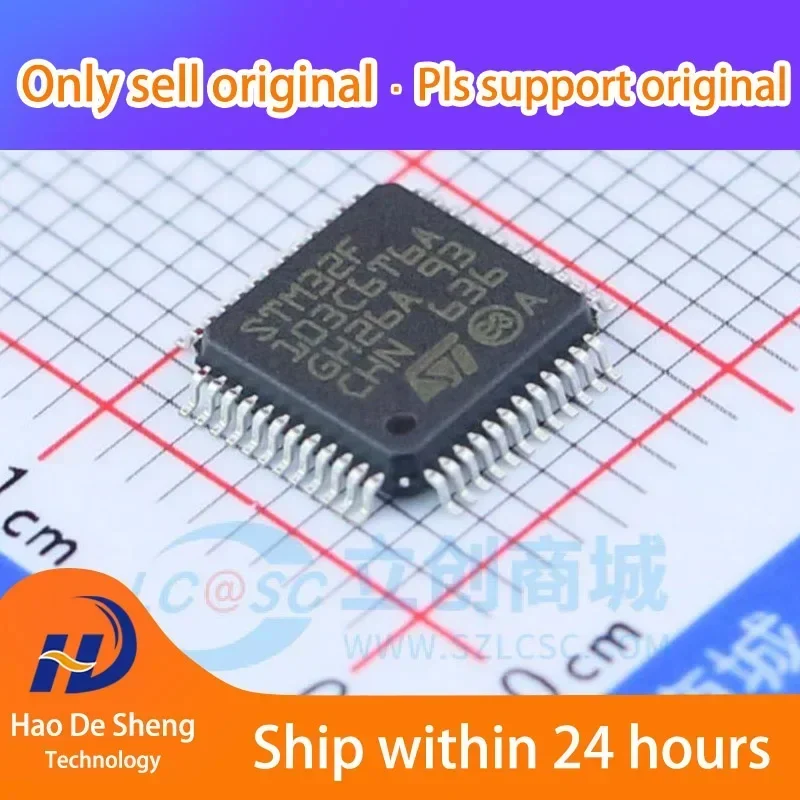 

10PCS/LOT STM32F103C6T6A STM32F103C6T6 LQFP48 New Original in Stock，Active Components