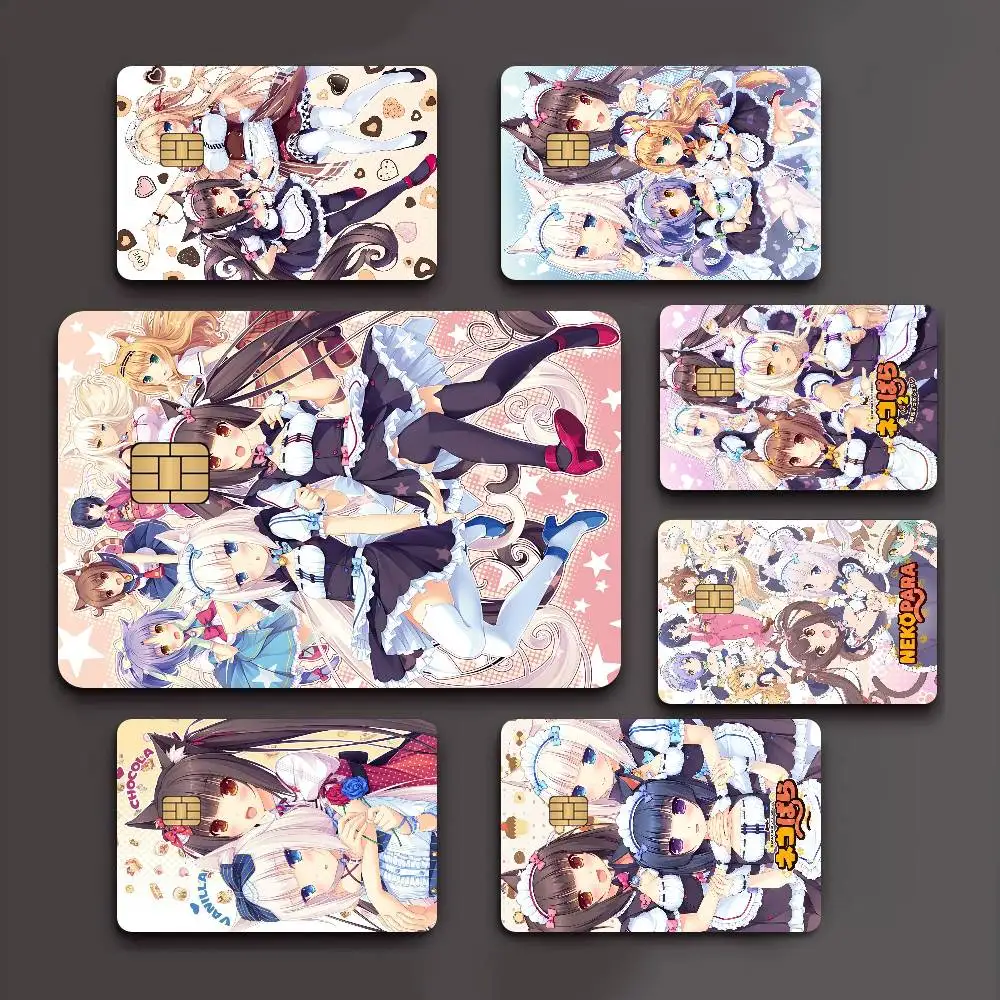 Anime Girl N-nekopara Game Maid Anmie Sticker Film Skin Cover For Credit Card Debit Bank Card Front