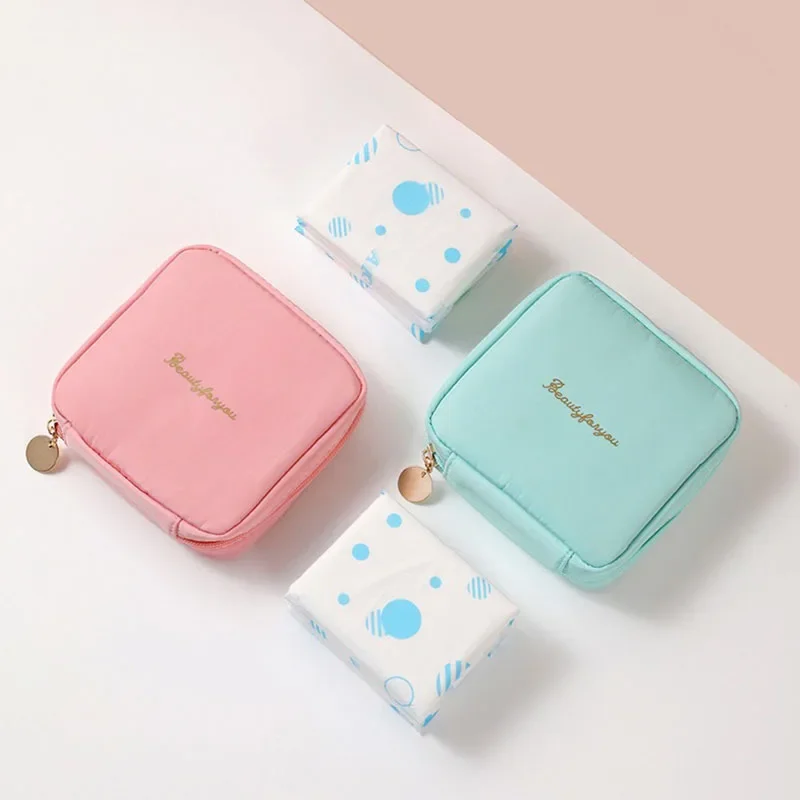 Mini Toiletry Sanitary Pad Organizer Pouch Waterproof Lipstick Bag Women Travel Cosmetic Bag Small Storage Bags Makeup Bag