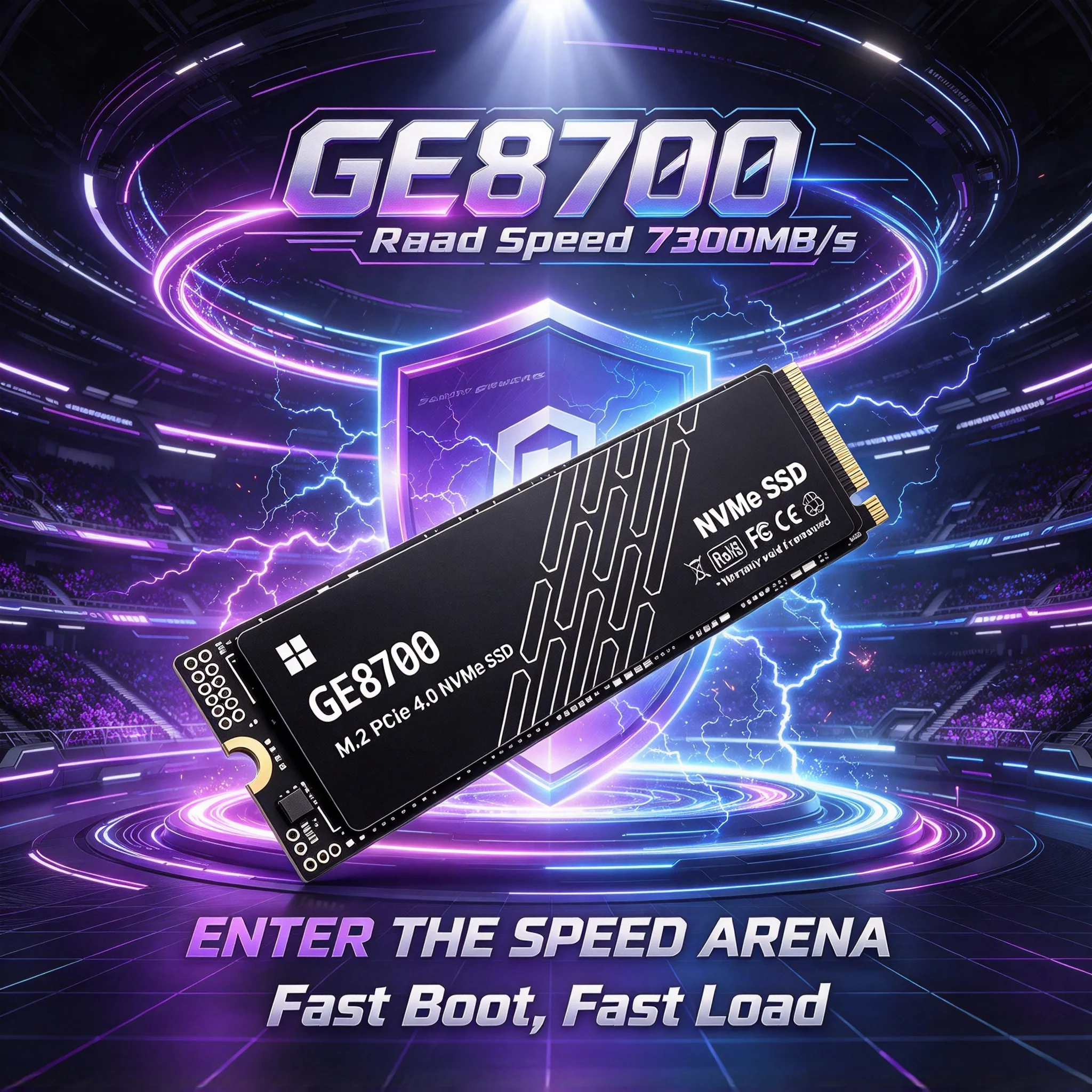 500GB/4TB/1TB/2TB GE8700 M.2 NVMe Inside Solid State Disk, Quick Transfer Storage, PC, Gaming, Desktop, Laptop. Prime Boost.