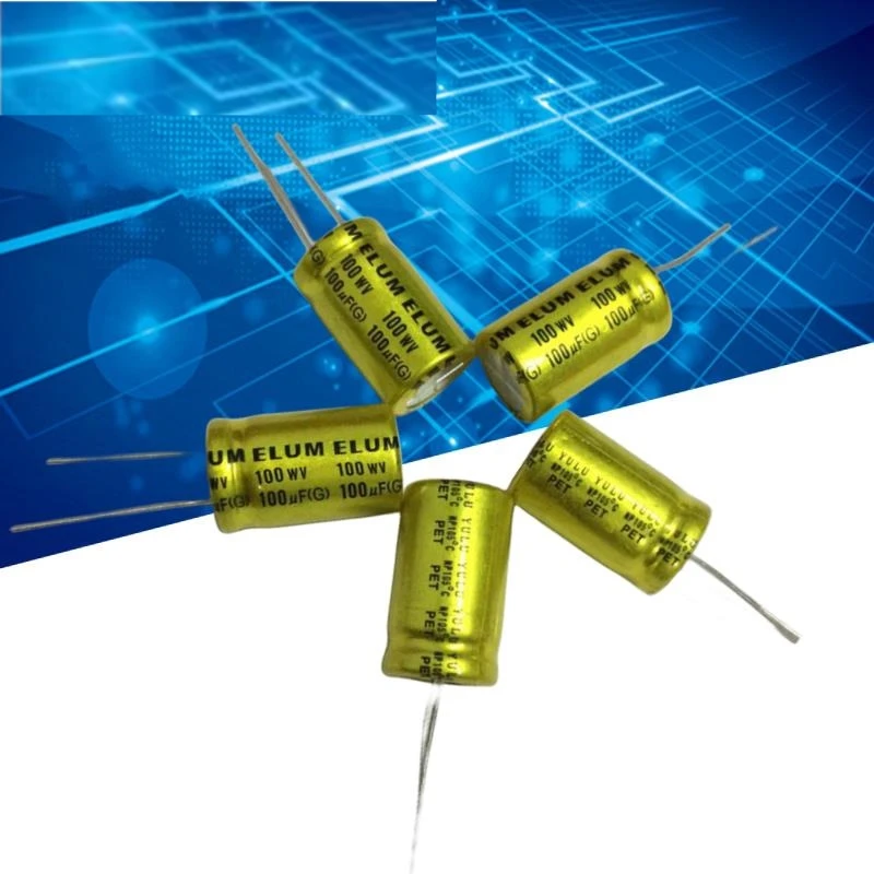 10PCS vertical NP non-polar 100V 100uf aluminum electrolytic capacitor 16X25mm