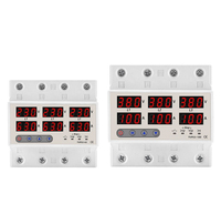 3 Three Phase Voltage Current Relay Protector 100A 63A 60A 220V 3P Over Under Voltage Relay Current Limiter Adjustable Protect