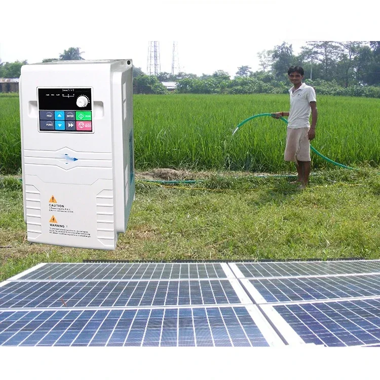 

China DC a AC 3 fases 400v 20hp 25hp 30hp Inversor de bombeo de agua solar vfd