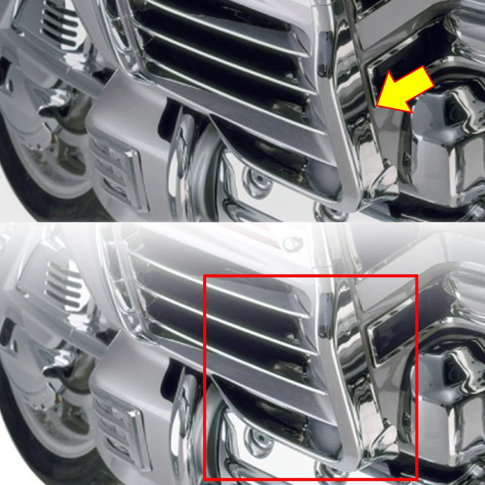2x Motorcycle Fairing Edge Lower Trim Cover ABS Glossy Black For Honda 1988-2000 GL1500 Goldwing Motorcycles