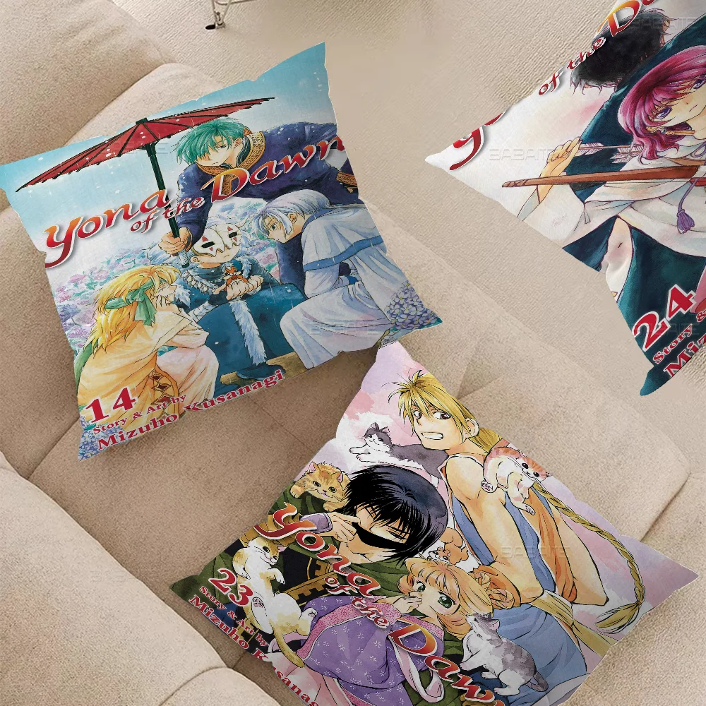 

Yona Of The Dawn Pillow Covers Cartoon Sofa Decorative Home Double-sided Printing Short Plush Cute Cushion Cover