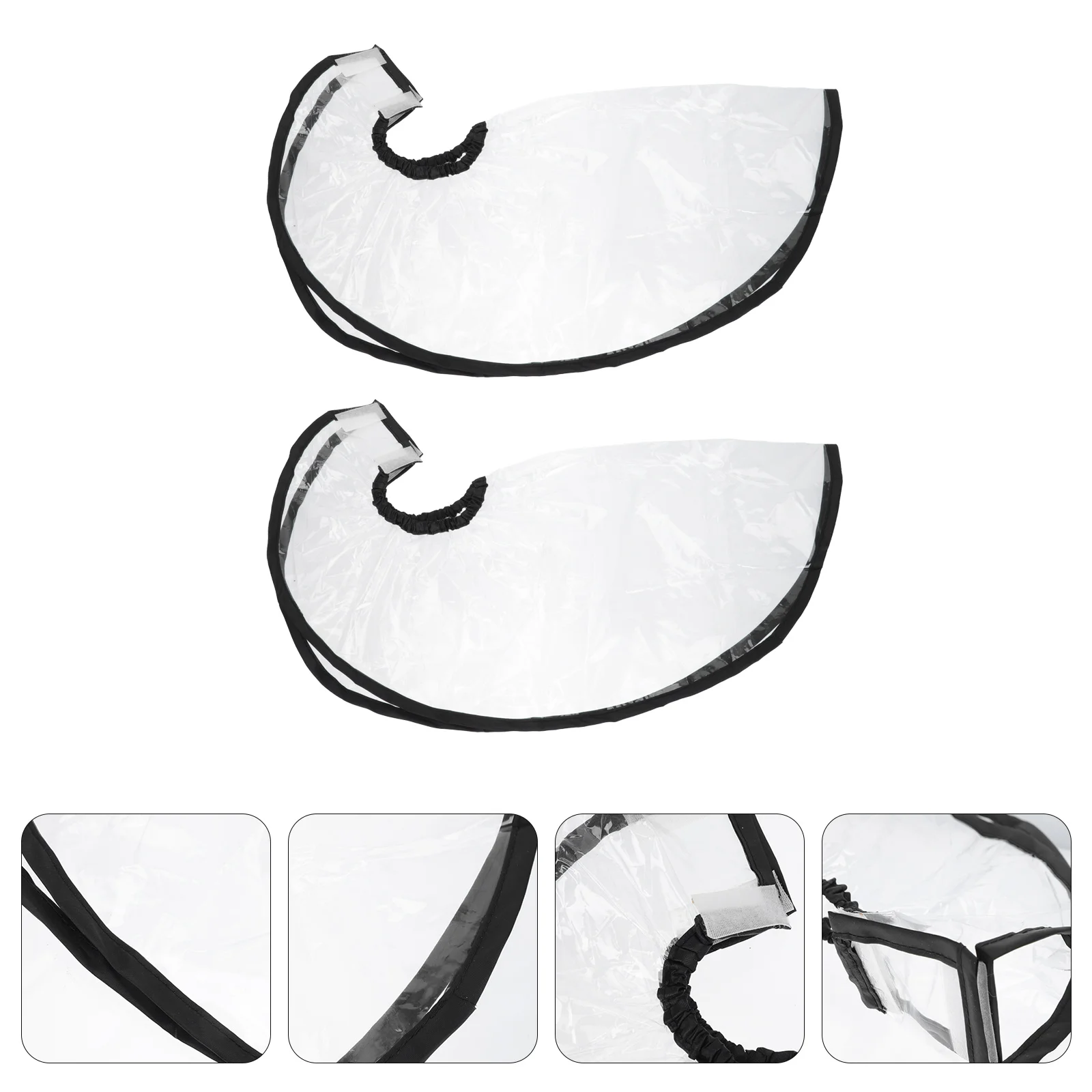 

2pcs Hair Funnel Shampoo Rinse Tool Durable Waterproof Salon Grade Household Hair Funnel For Home Use Black Color