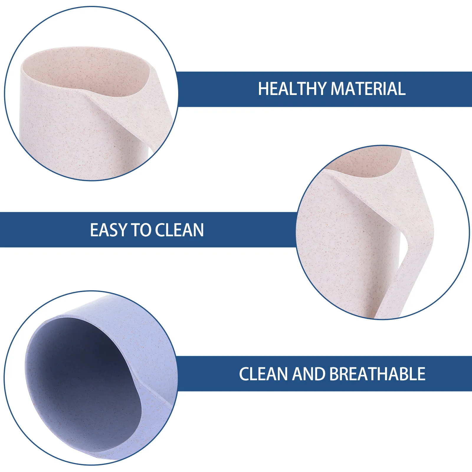 

2 шт. креативных стаканов для зубных щеток, многофункциональные кружки для полоскания рта с трубочкой, гладкие, легкие, для ежедневного использования в домашних условиях