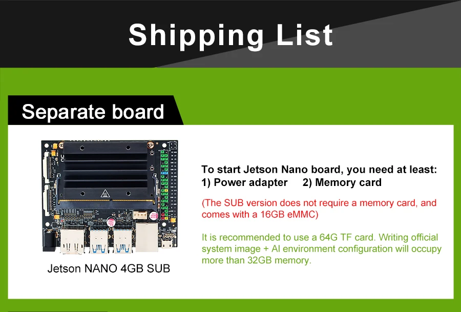 Neues Jetson Nano 4 GB AI großes Modell-Entwickler-Kit für Embedded Deep Learning AI High-Speed-Entwicklungsboard-Modul 4 GB Speicher – Detail 2