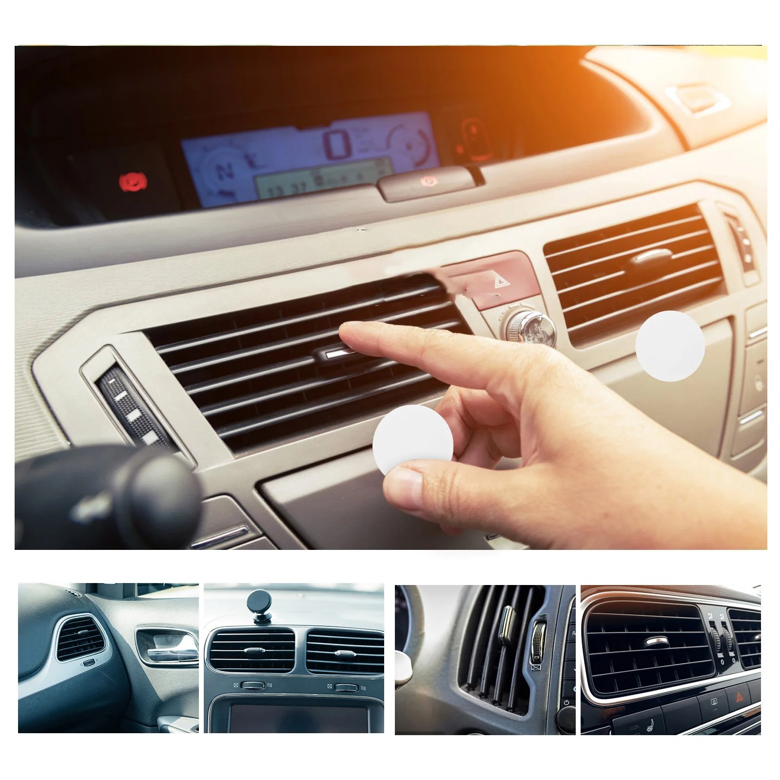 

12pcs Car Aromatherapy Refills Air Freshener Replacement Pads For Vent Clip Diffuser Car Interior Accessory Fragrance Tablets