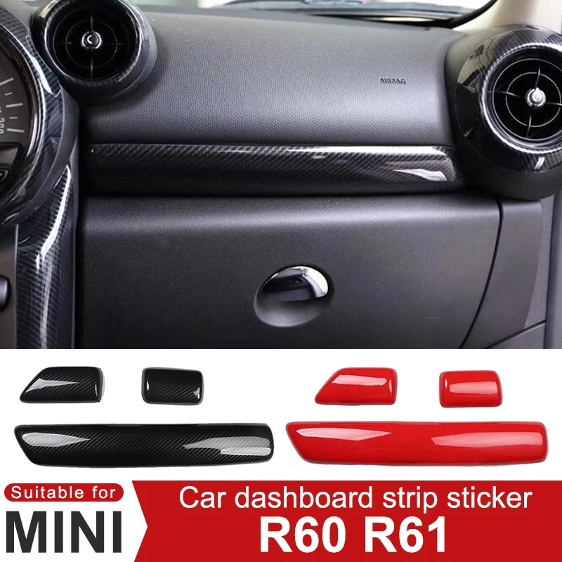 For MINI Cooper S JCW R60 R61 Countryman Car Dashboard Strip Trim Cover Decorative Sticker Interior Modification Accessories