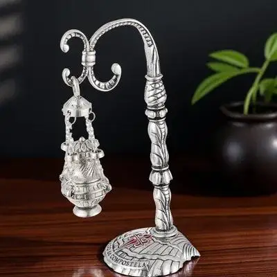 

Cross Incense Burner Religious Censer Church Worship Furnace Silver Decorative Aromatherapy Furnace Portable Lightweight Metal