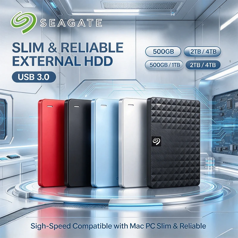 For Seagate Portable Hard Drive Ruiyi/New Ruiyi/02A Models, USB3.0 High-Speed Compatible with Mac PC Slim & Reliable