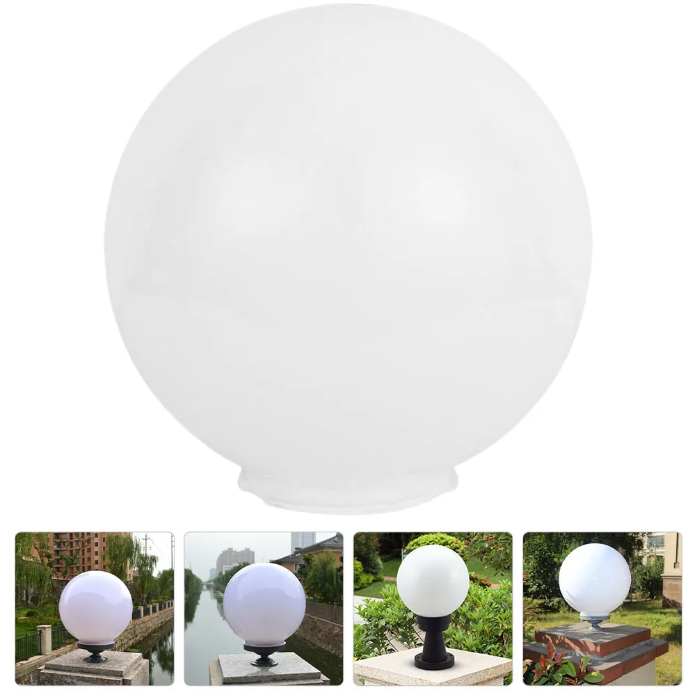 

Round Waterproof Lampshade Acrylic Globe Cover Replacement Shades White Lighting Fixtures Bedroom Living Room