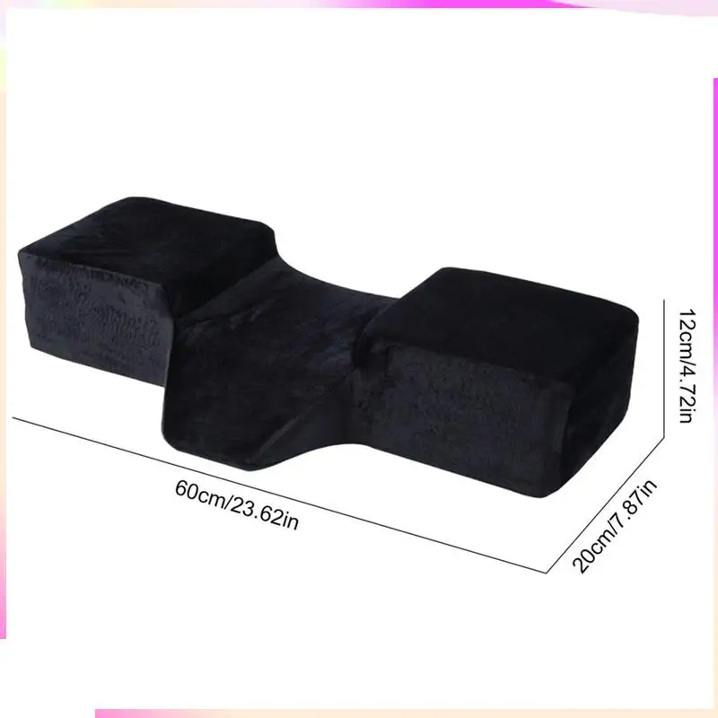 B26B Lash Neck Pillow For Lash Extensions Ergonomic Lash Pillow Memory Foam Lash Bed Pillow+Side Pocket Ergonomic Curve