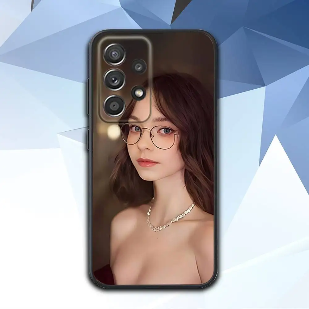 حافظة هاتف لهاتف سامسونج S 25,24,23,22,30,21,10,9,Ultra,Plus,Lite,FE,4,5 G حافظة Soft E-Emma Actor M-Myers باللون الأسود