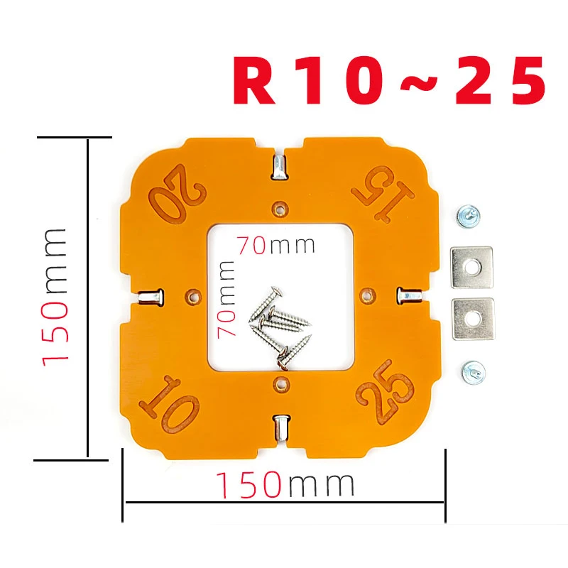 1Pc Woodworking Router Corner Radius Templates Jig R5 R10 R15 R20 R30 R35 R40 R50 Arc Angle Corner Template Woodworking Tool