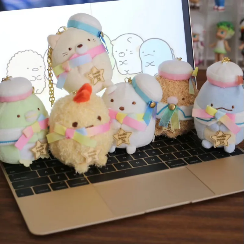 Cartoon Sumikkogurashi Soft Anime Stuffed Plush Toys Hobbies Fantasy Figurines Kawaii Schoolbag Keychain Birthday Gifts Pendants