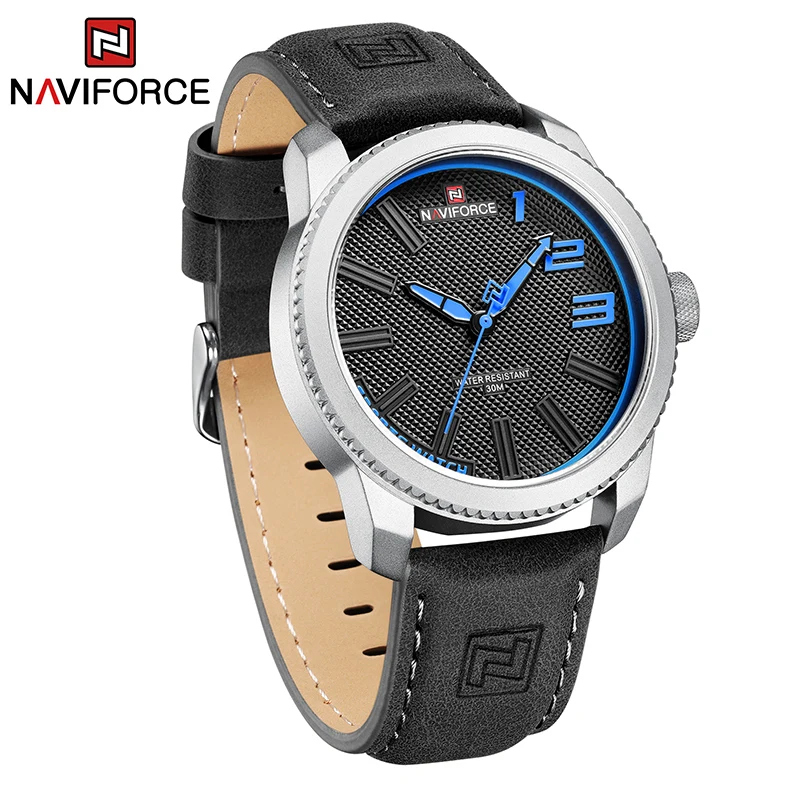 

NAVIFORCE Men Sports Quartz Watch For Male Clock Waterproof Men Leather Wrist Watches For Relogio Masculino 2022 New Design