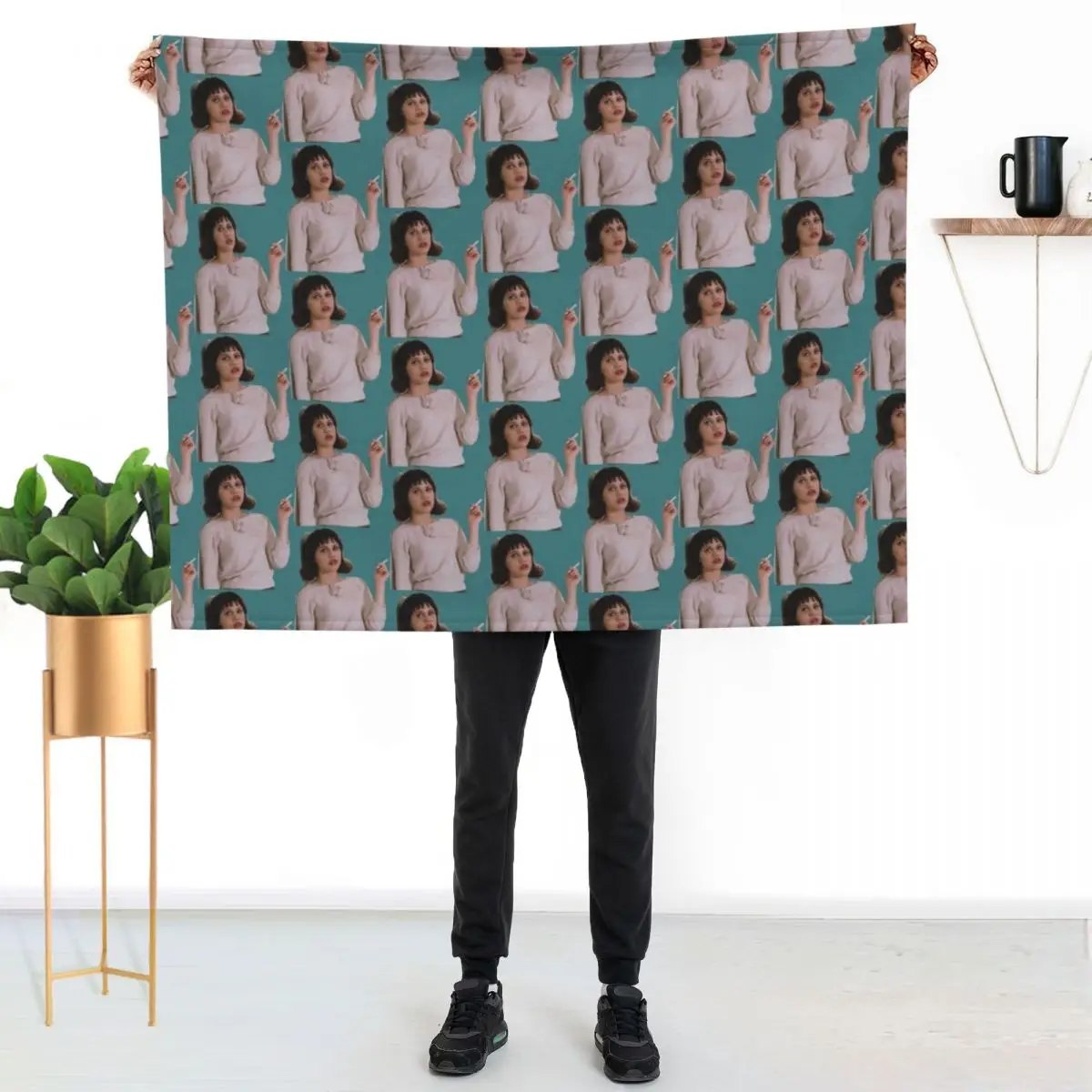 

girl interrupted Throw Blanket Stylish Decor Blanket Gift for Friends Roommate