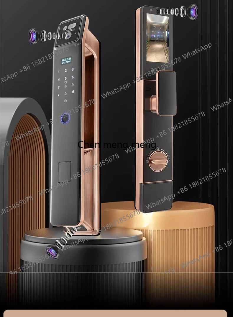 

Facial recognition smart door lock fingerprint lock home anti-theft visual monitoring palm vein