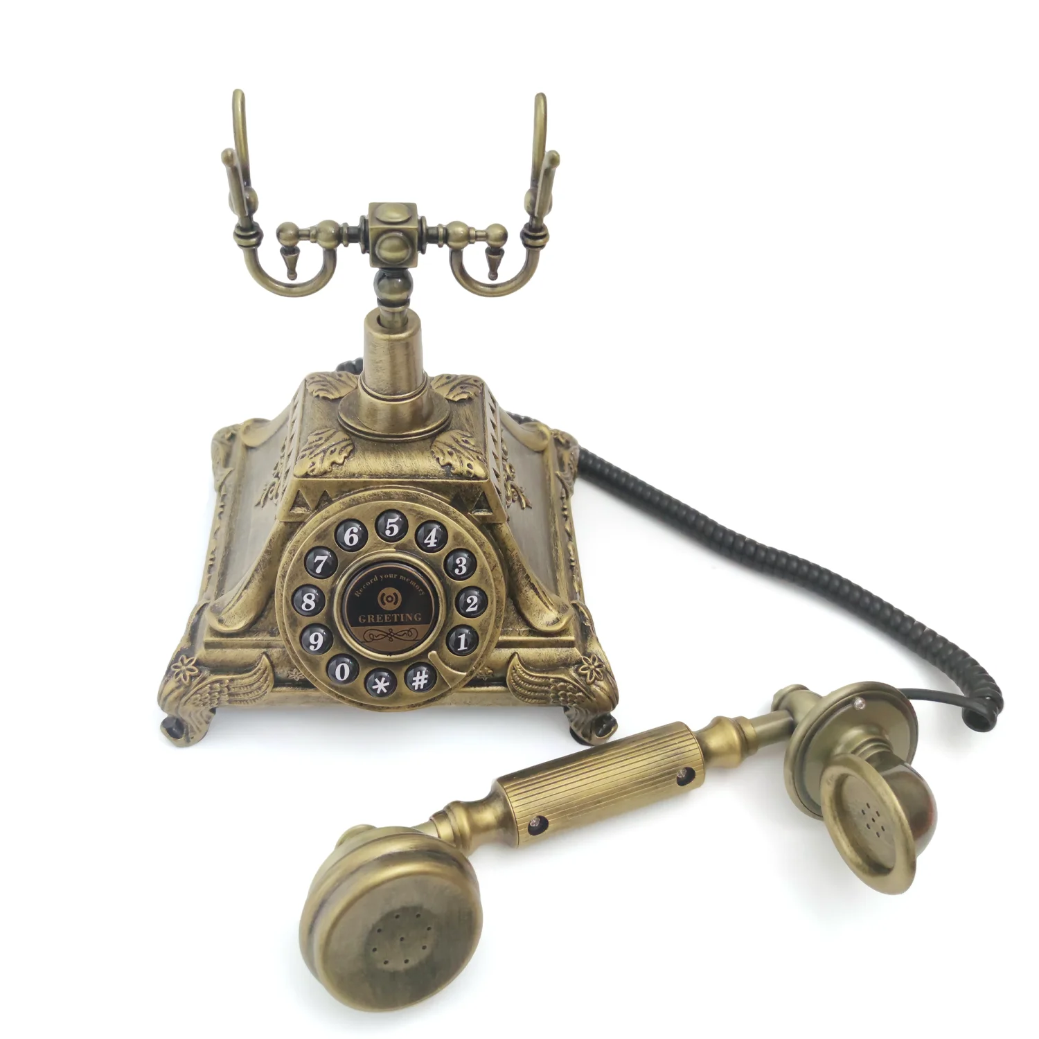 Sprach-Gästebuch-Telefon, Audiolibro-Gästebuch, Klassisches Retro-Telefon für Hochzeit, Ruhestand, Abschlussfeier, Geburtstag, Party – Detail 10