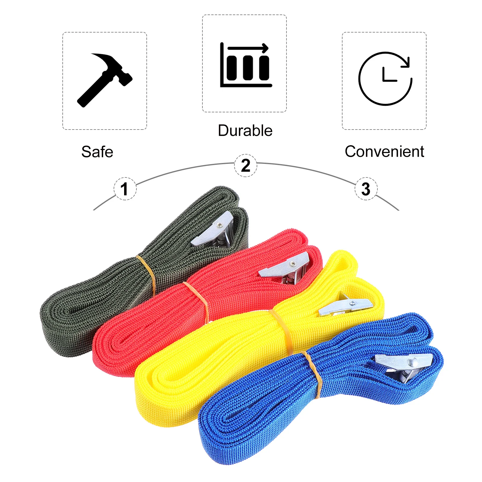 4 قطعة حزام البضائع 4000Lbs اسئلة التعادل أسفل ل حامل سقفي جذع دراجة نارية مركبة جلد حزام تجميع حزام السيارات الأمتعة