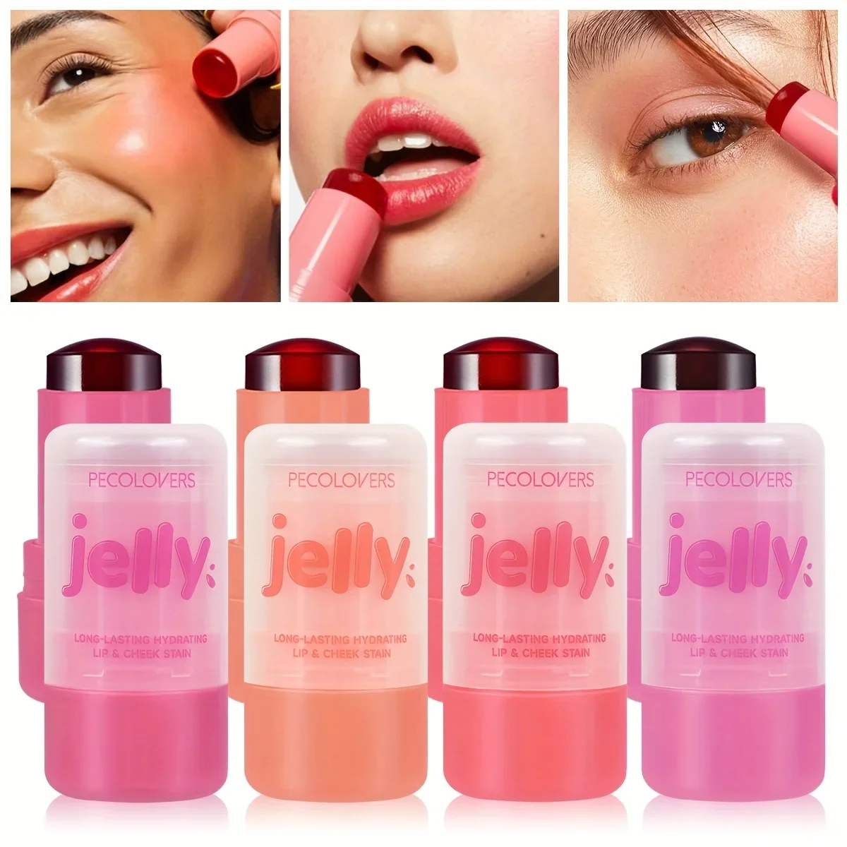 Colorete en barra 3 en 1, duradero, resistente al agua, mate, sombra de ojos, labio, tinte de gelatina Universal, maquillaje de contorno mate