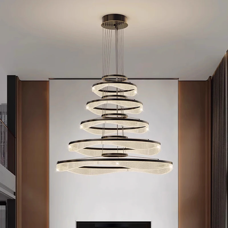 Modern Stair chandelier Nordic light luxury simple Ceiling lamps hanging light led chandeliers for the living room indoor light