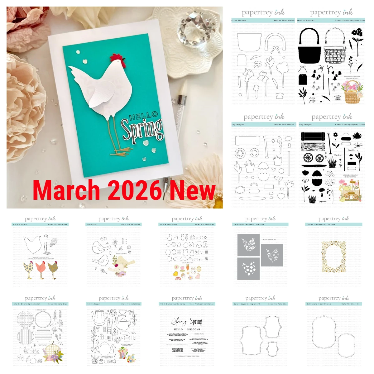 

Spring Wagon Sentiments Clear Stamps Metal Cutting Dies Stencils DIY Scrapbooking Embossed Album Happy Mother's Day Die Craft