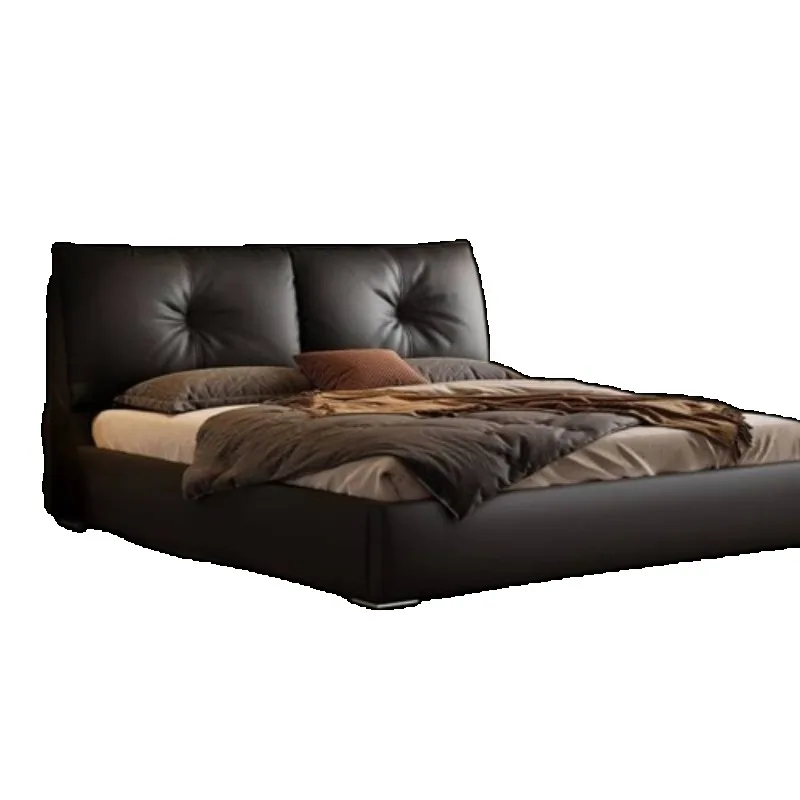 

Luxury Bedrooms Bed Frames Queen Size Black Nordic Lounges Modern Bed Frames Double Headboards Letto Matrimoniale Home Furniture