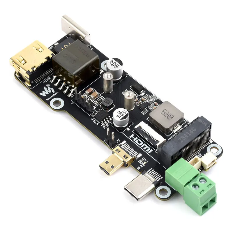 Raspberry Pi 5 Multi Function ETH POE Power Supply Adapter Board PCIe to M 2