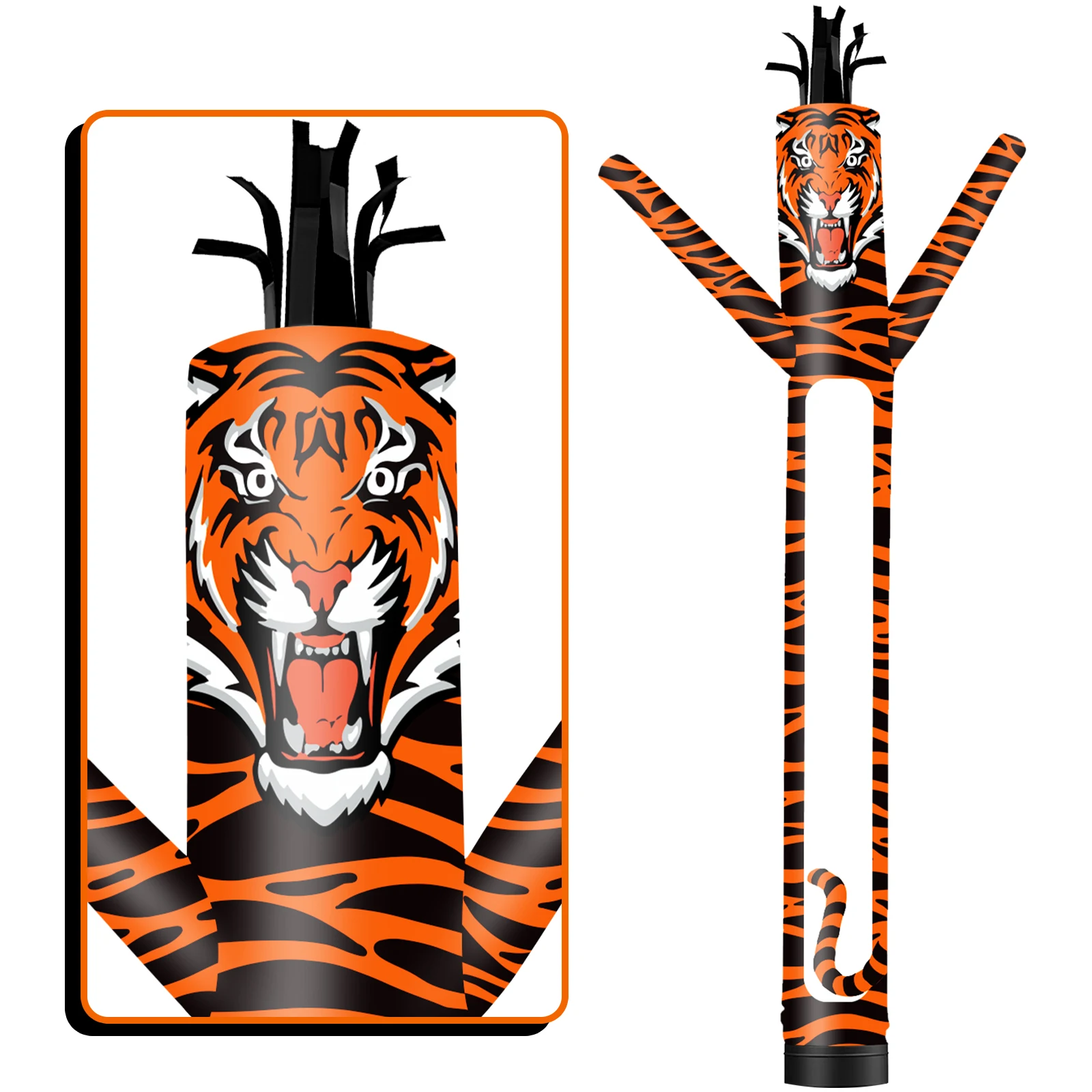 6/10/15/20FT Tall Inflatable Tiger Dancing Guy for Outdoor Decoration Advertising(Blower Not Included)