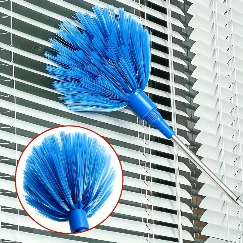 Upgraded Extended Spider Web Duster with Telescopic Pole, Multi-Purpose Washable Cleaning Dusting Set, Corner Spider Web Duster,