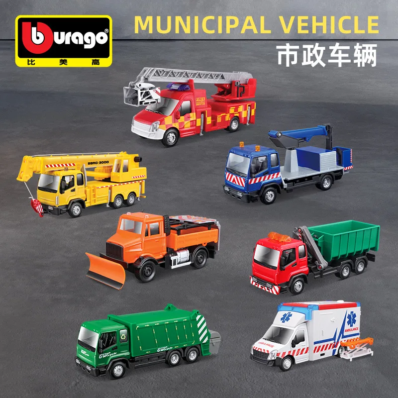 Bburago Alloy Car Model For Collector Children Toy Cars Construction Vehicle Fleet Simulation Car Model Alloy Cars Model Toy