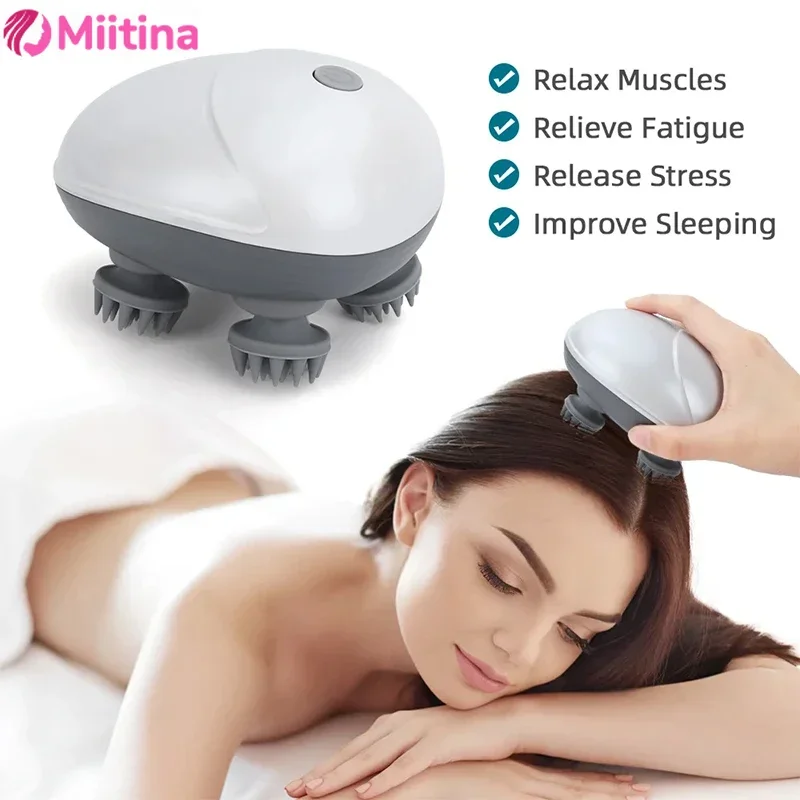 

Electric Scalp Massager Body Shoulder Leg Arm Neck Deep Tissue Head Cat Massage Kneading Vibrating Vibrator Meridian Therapy