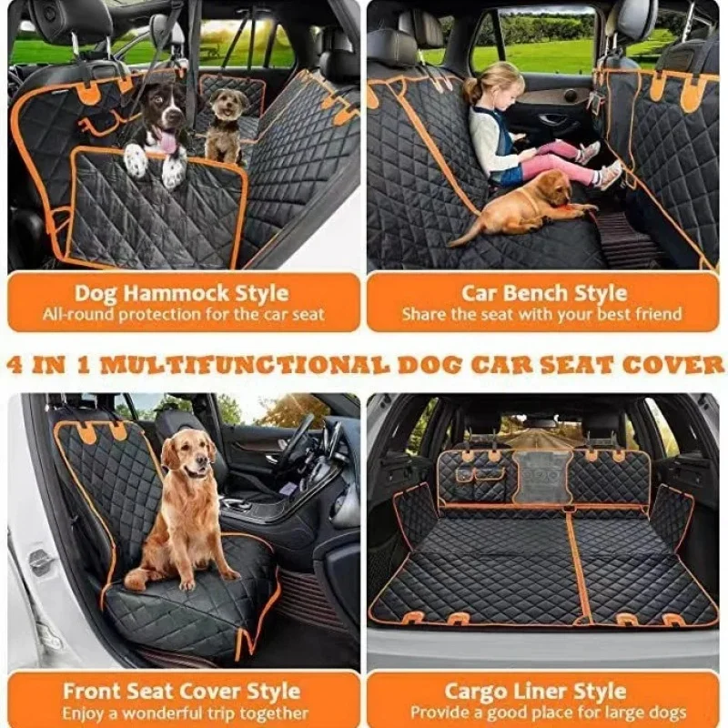 Pet Dog Car Seat Cover Waterproof Travel Hammock Mat For Small Medium Large Dogs Rear Back Seat Safety Protector Pet Carrier Tra