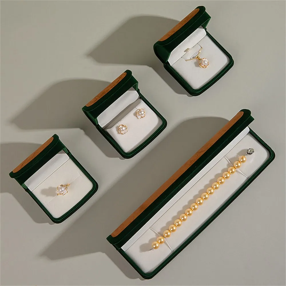 

Flocking Jewelry Box Velvet Ring Storage Box Earring Storage Box Flocking For Jewelry Packaging Collection Display