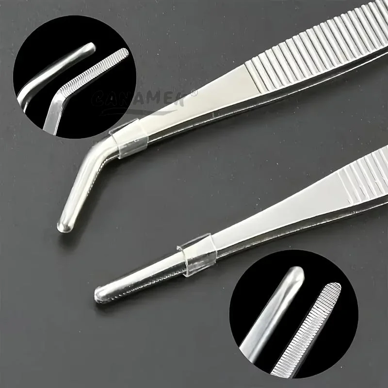2Pcs 25cm Professional Stainless Steel Tweezers For Electroplating Seafood Grilling Precision Cooking