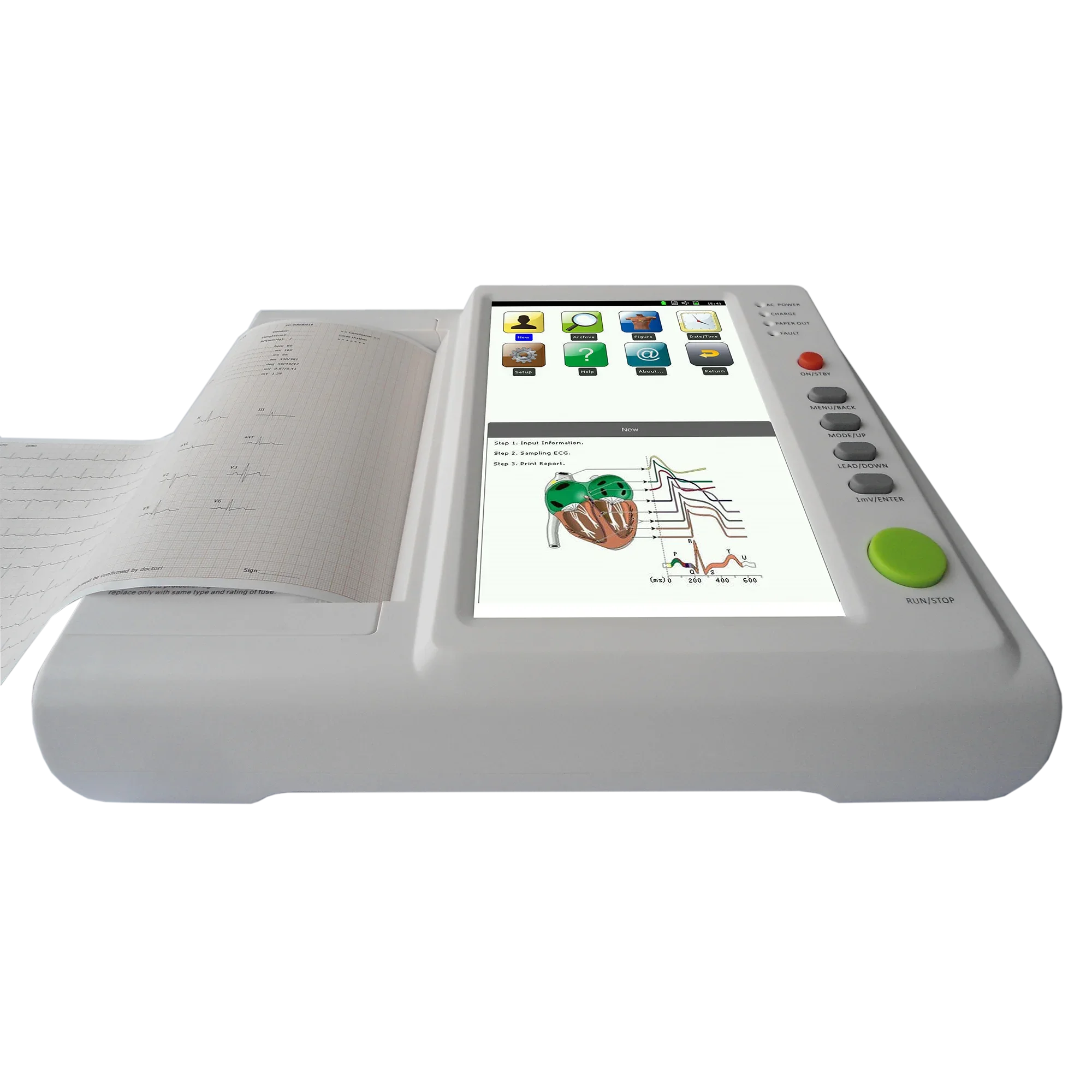 

Portable Touch Screen 12 channel Electrocardiograph Ecg Machine for hospital use