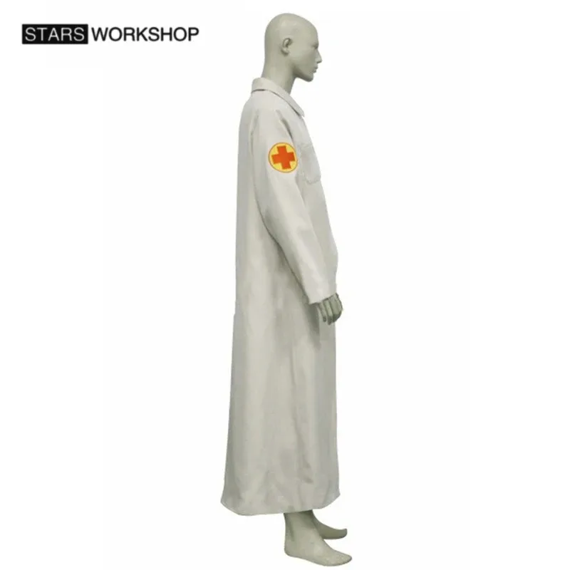 게임 팀 포트리스 2 메딕 코스프레 의상 남성 여성 트렌치 롱 코트 자켓 유니폼 할로윈 카니발